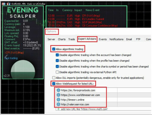Evening Scalper Pro EA Install