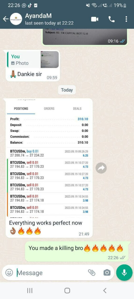 Tik Capital Bot Result3